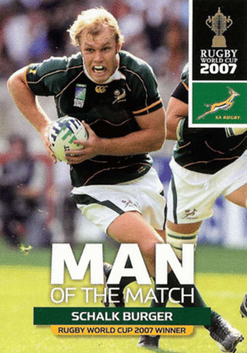 2011 Rugby World Cup - Schalk Burger Man of the Match No 116 New