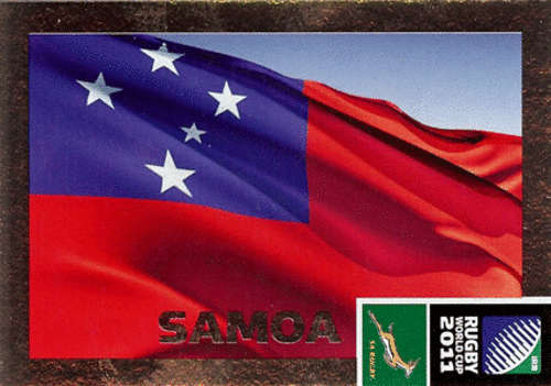 2011 Rugby World Cup - Samoa Flag Card No 25 New