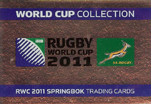 2011 Rugby World Cup - RWC 2011 Springbok Trading Cards Foil Card No 10 New