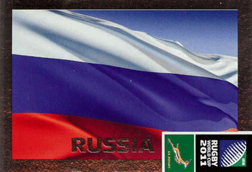 2011 Rugby World Cup - Russia Flag Card No 24 New