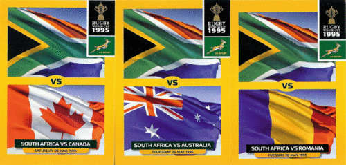 2011 Rugby World Cup - All 3 Pool Cards 1995 No 159/160/161 New