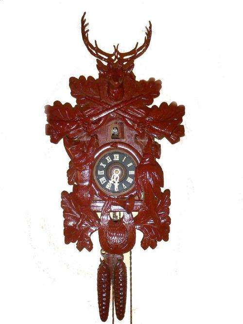 Cuckoo clock in the Hunter style - Exterior Refurbished
