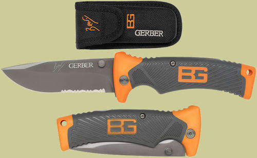 BEAR GRYLLS FOLDING KNIFE + SHEATH