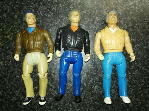 Vintage 1983 Cannell Prod A-Team Action Figure 6 1/4" Murdock Hannibal and  TEMPLETON PECK Cannell