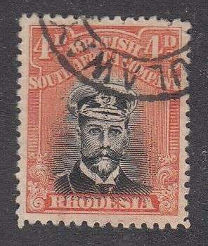 BSAC Rhodesia 1913-1922 P14 SG262? 4d Used