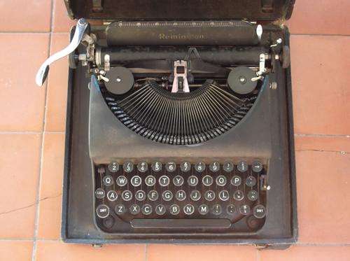 Old Portable Remington Typewriter in Case