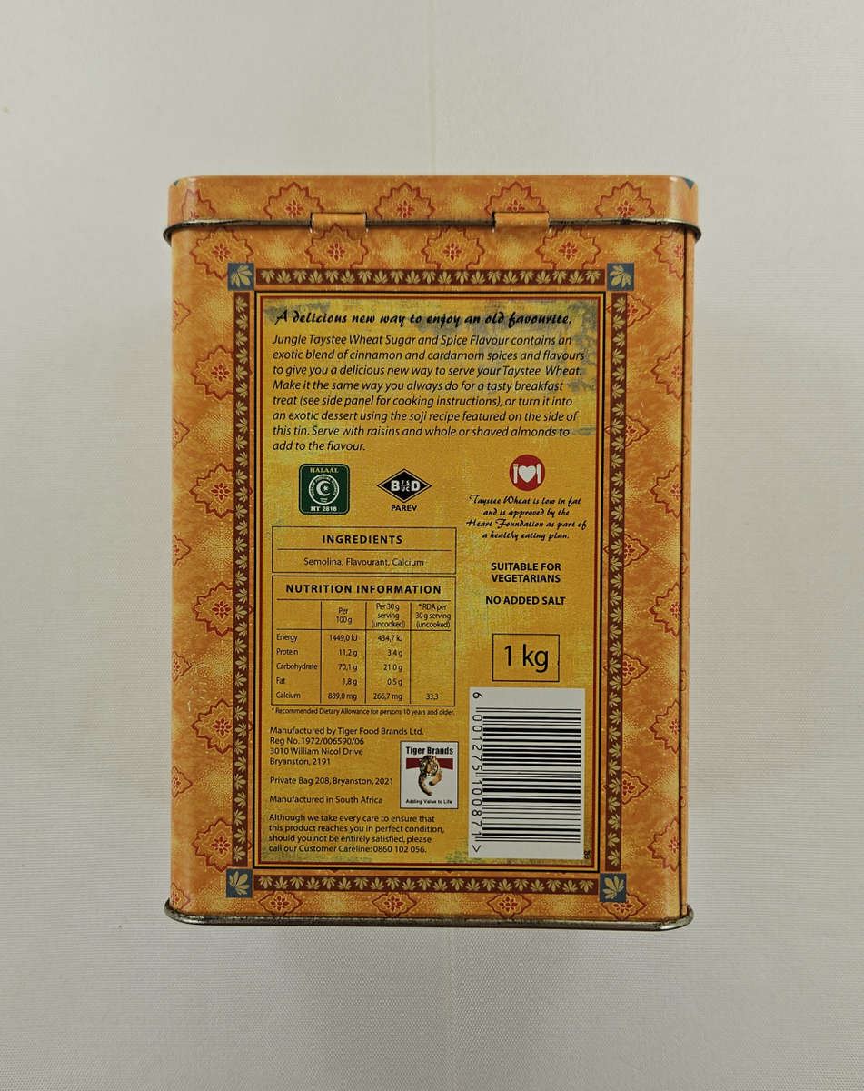 Jungle Taystee Wheat Sugar & Spice Flavour Tin