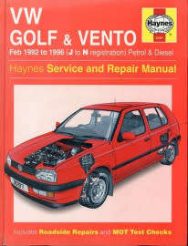 VW Golf & Vento Feb 1882 to 1996 (H3097)(Haynes Publishing)