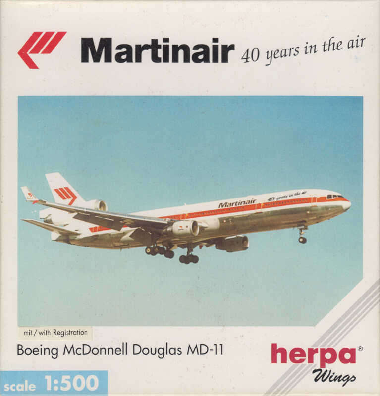 McDonnell Douglas MD-11 Martinair - 1/500 Scale (HW503525)(TAS007625)(Herpa Wings)