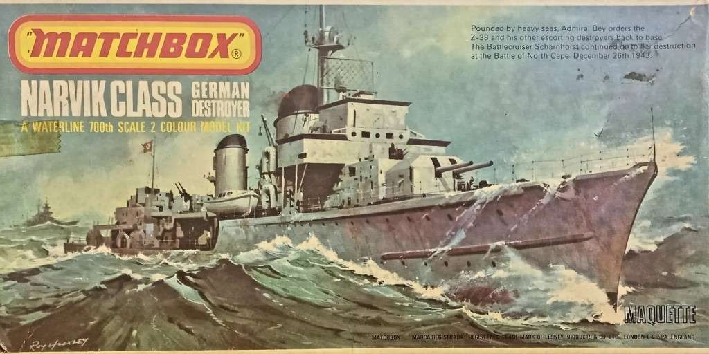 Narvik Class German Destroyer - 1/700 Scale (PK-62)(Matchbox)