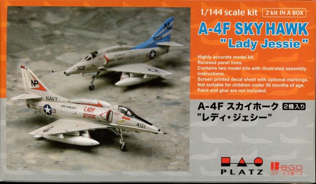 Douglas A-4F Skyhawk (2 kits in box) - 1/144 Scale (PD-19)(TH2250)(Platz) - REDUCED PRICE