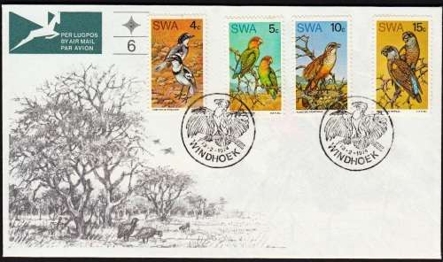 SWA OFFICIAL FDC 6 1974: RARE BIRDS OF SWA