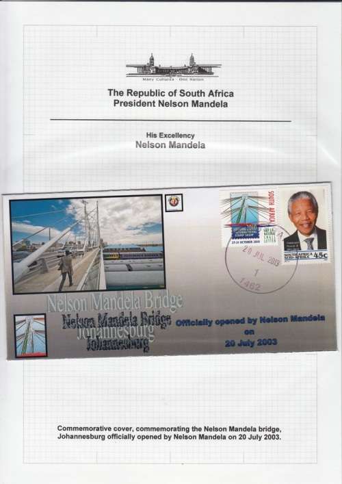 RARE PHILATELIC HISTORY OF NELSON MANDELA: COMMEMORATING THE NELSON MANDELA BRIDGE 2013