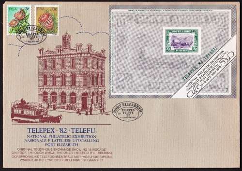 RSA COVER 1982: NATIONAL PHILATELIC EXHIBITION TELEPEX82: PORT ELIZABETH
