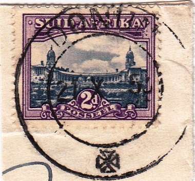 UNION OF SOUTH AFRICA POSTMARK: DONUM 195?