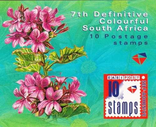 RSA BOOKLET#52 2000: 7th DEFINITIVE COLOURFULL SOUTH AFRICA SELF ADHESIVE COMPLETE MNH (SACC1330)