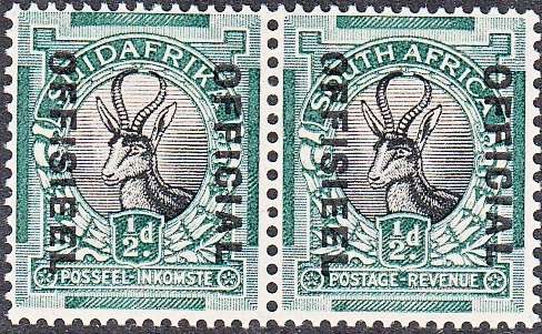 UNION 1930: OFFICIAL 1/2d  MH (SACC 11)