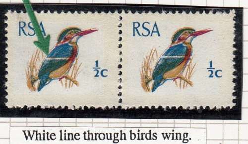 RSA 1970: DEFINITIVE ISSUE 1/2c PAIR MNH VARIETY (SACC287) - SEE NOTES