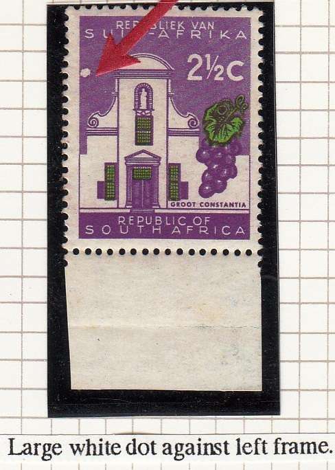 RSA 1963: DEFINITIVE ISSUE 2 1/2c  STAMP MNH (SACC229) - VARIETY SEE NOTES