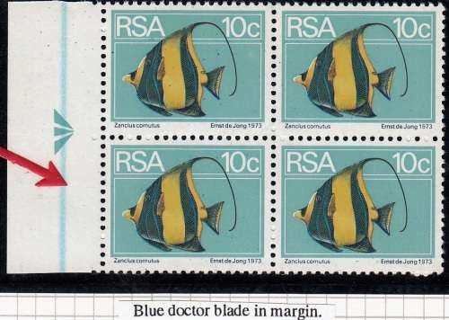 RSA 1974: 2nd DEFINITIVE ISSUE 10c ARROW BLOCK MNH (SACC367) - VARIETIES SEE NOTES