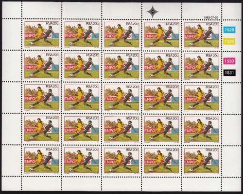 RSA 1983: SPORT 20c FULL SHEET OF 25 MNH (SACC550)