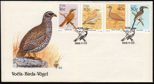 SWA FDC 63 1988: BIRDS OF SWA
