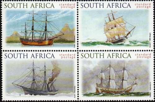 RSA 1999: SAILING THE SOUTHERN OCEANS SETENANT BLOCK OF 4 MNH (SACC1188-1191)