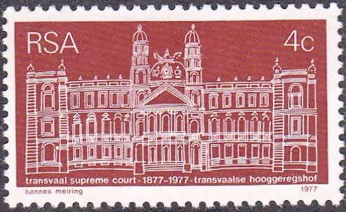 RSA 1977: CENTENARY OF TRANSVAAL SUPREME COURT 4c MNH (SACC417)