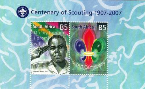 RSA 2007: CENTENARY OF SCOUTING MINIATURE SHEET MNH (SACC1829)