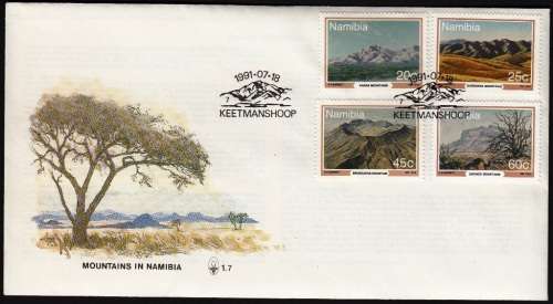 NAMIBIA 1991: OFFICIAL FDC 1.7 - MOUNTAINS OF NAMIBIA