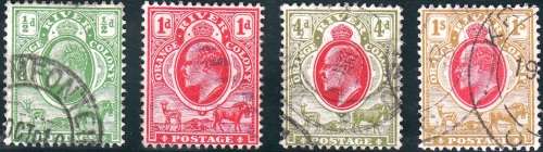 ORANGE RIVER COLONY 1905: KEVII ISSUE FULL SET USED (SACC 93-96)