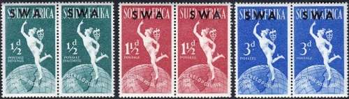 SWA 1949: 75th ANNIVERSARY OF UPU FULL SET IN PAIRS MH (SACC166-168)