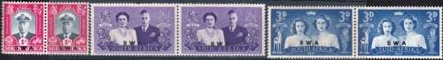 SWA 1947: ROYAL VISIT OF S.A. MNH (SACC162-164)