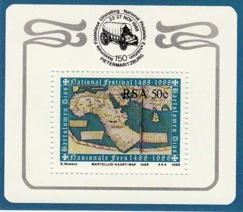 RSA 1988: FOUNDATION MINISHEET 500th Anniversary of Discovery of Cape by Dias  MNH (SACC 646a)