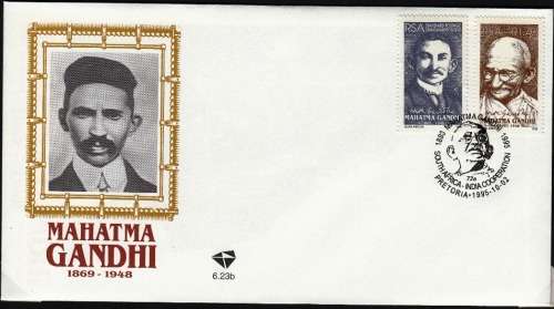RSA 1995: OFFICIAL FDC 6.23b - MAHATMA GHANDI COMMEMORATION