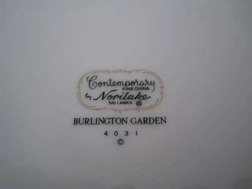 NORITAKE - BURLINGTON GARDEN DINNER SET OF 6 PLATES & SIDE PLATES