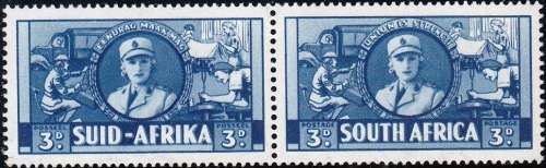 UNION OF SA 1941: WAR EFFORT 3d LARGE FORMAT PAIR MNH (SACC 90)