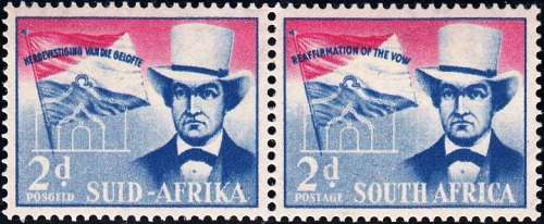 UNION OF S.A. 1955: VOORTREKKER COVENANT PAIR MNH (SACC166)