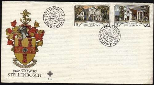 RSA 1979: OFFICIAL FDC 3.19 - TERCENTENARY OF STELLENBOSCH + FREE DATE STAMP CARD