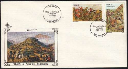 RSA 1981: OFFICIAL FDC 3.27 - CENTENARY OF BATTLE OF AMAJUBA - UNADDRESSED