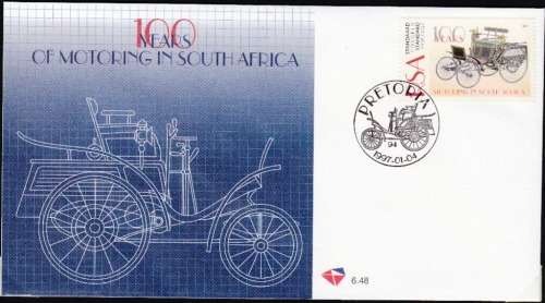 RSA 1997: OFFICIAL FDC 6.48 - 100 YEARS OF MOTORING IN S.A.