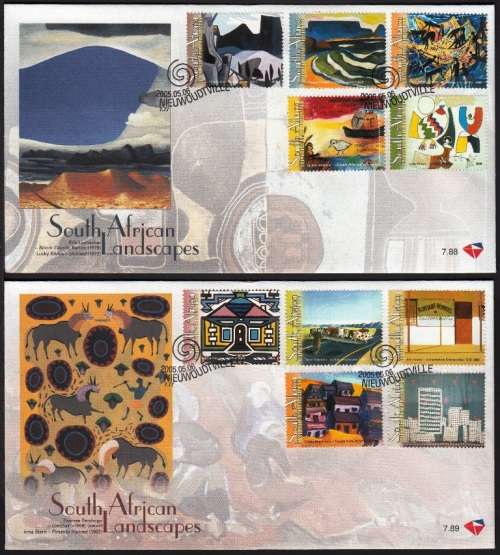 RSA OFFICIAL FDC 7.88 and 7.89 2005: SOUTH AFRICAN LANDSCAPES