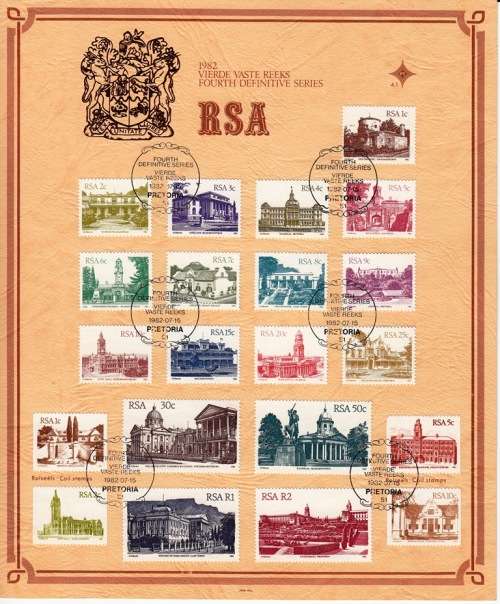 RSA OFFICIAL FDC 4.1 1982: 4th DEFINITIVE ISSUE