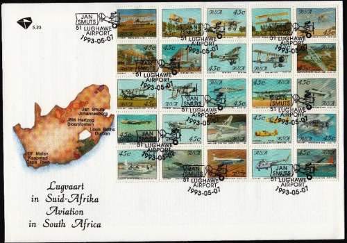 RSA OFFICIAL FDC 5.23: SPORT - AVIATION IN S.A. - 1993