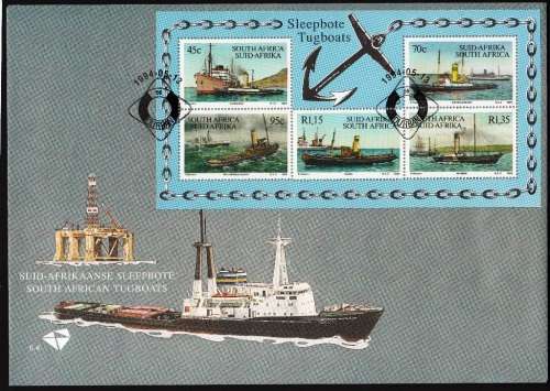 RSA 1994: OFFICIAL FDC 6.4(a) - TUGBOATS - MINISHEET