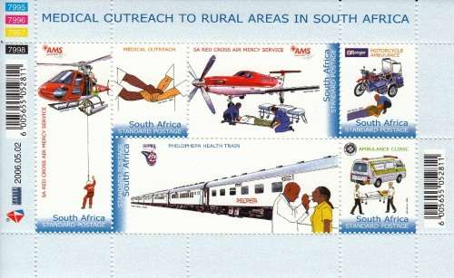 RSA 2006: MEDICAL OUTREACH TO RURAL AREAS IN S.A. SHEETLET OF 6 MNH (SACC 1776)