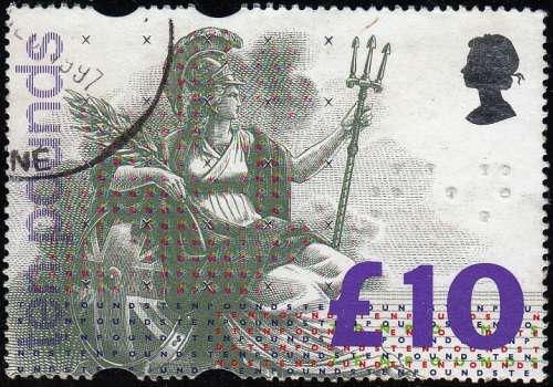 GB 1993: BRITANNIA £10 STAMP USED (SG1658)