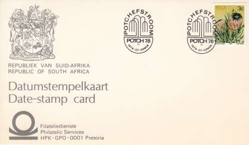 RSA DATE-STAMP CARD 1978: POTCHEFSTROOM
