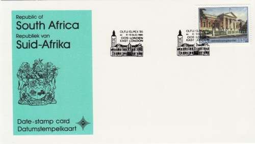 RSA DATE-STAMP CARD#83 1985: PHILATELIC EXHIBITION  - EAST LONDON