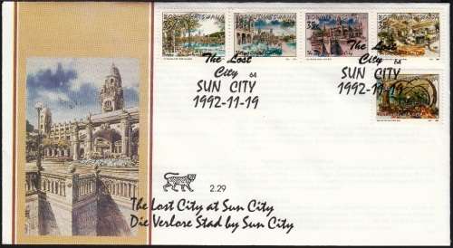 BOPHUTHATSWANA 1992: OFFICIAL FDC 2.29 - THE LOST CITY AT SUN CITY